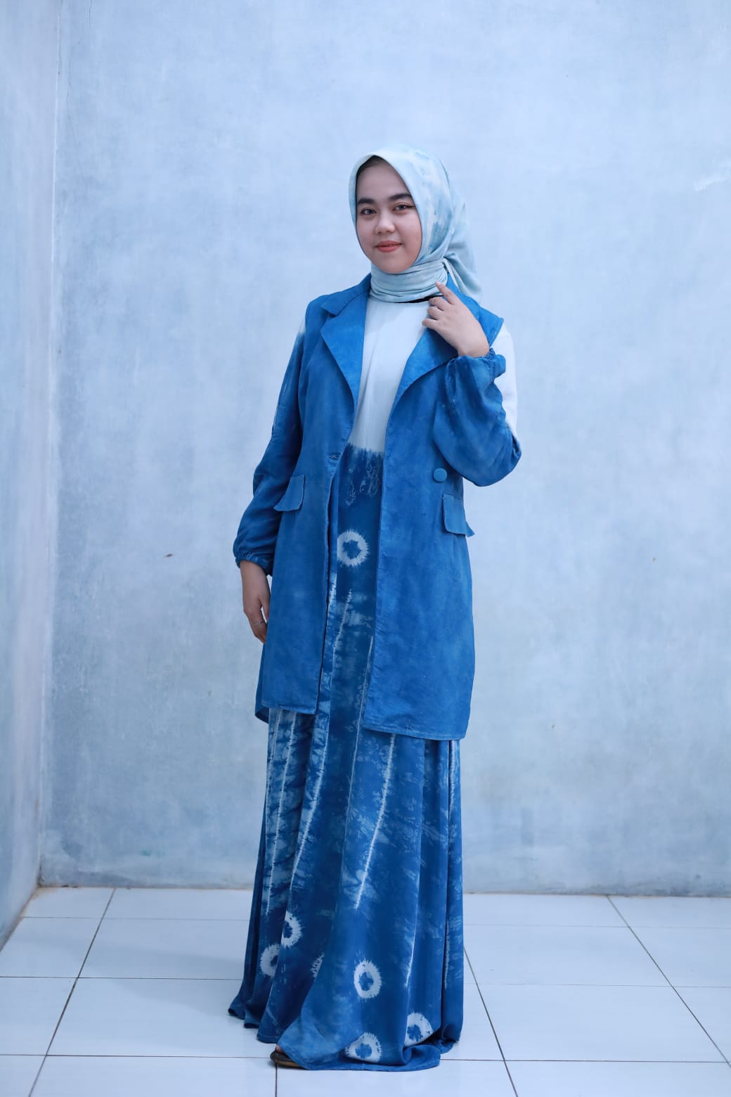 Set Blue Indigo Sasirangan